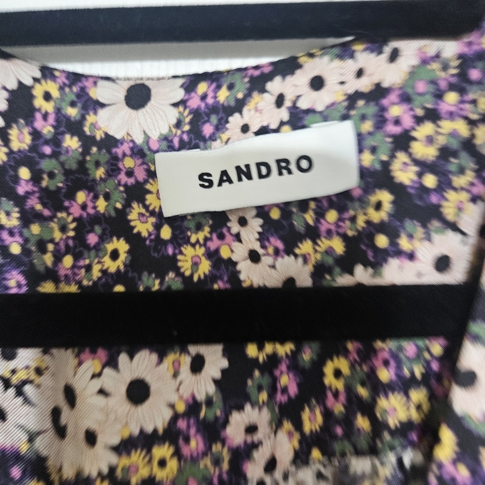Sandro Floral Midi Wrap Dress - Picture 7 of 12
